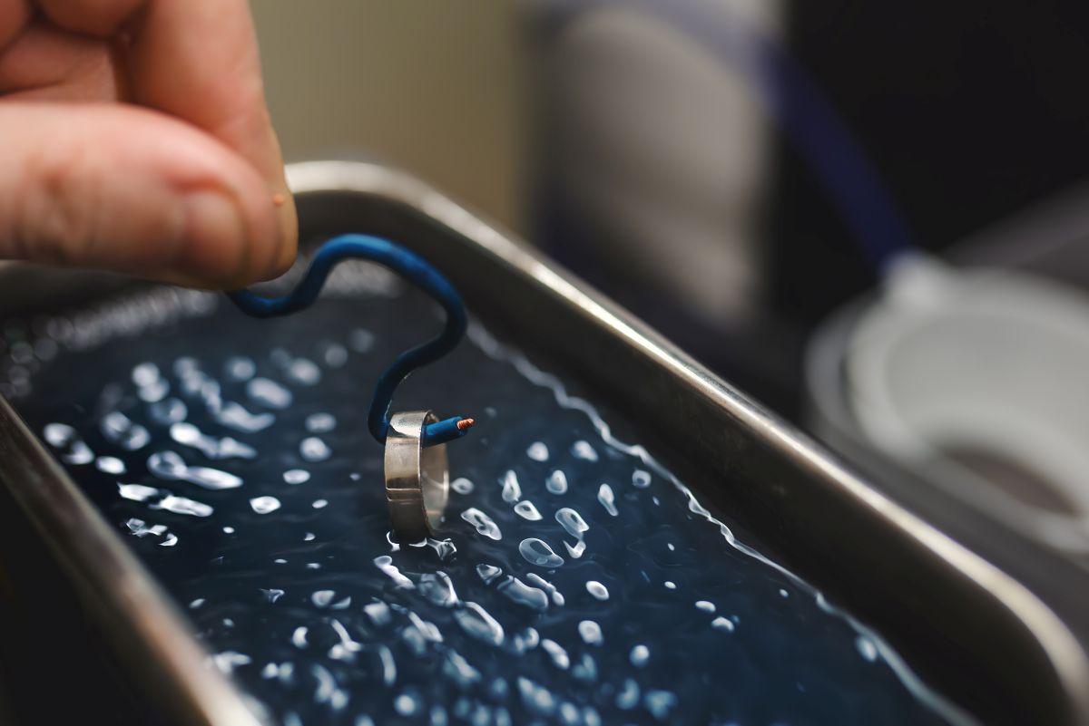Ultrasonic cleaning after flood