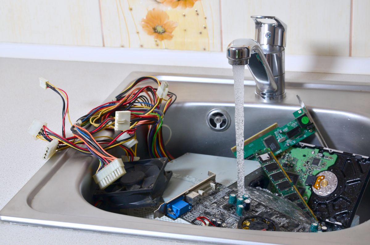 Contents Restoration Assessment Water-damaged belongings being assessed for contents restoration